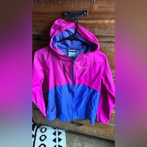 Columbia women’s windbreaker jacket fuscia pink & purple L vintage